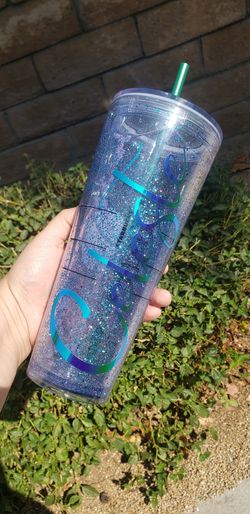 Personalised Snow globe starbucks cups 😊