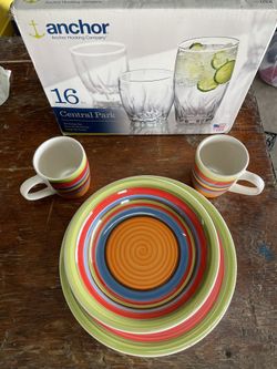 Dish set and glassware