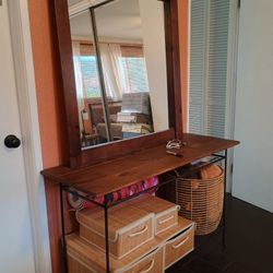 Cast Iron Console Table And Mirror Set