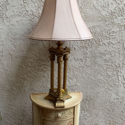 Gold Lamp And Shade $13