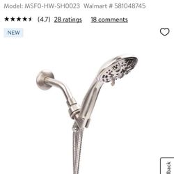 Mainstays 5-Spray Handheld Showerhead in Satin Nickel
