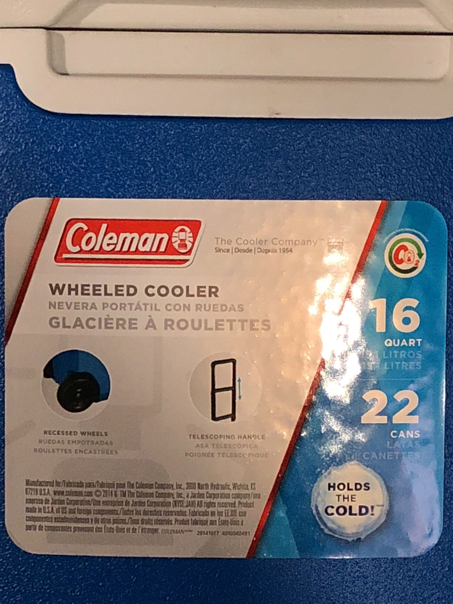 Coleman wheeled cooler