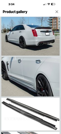 2016 CTSV (1)driver side carbon fiber skirt
