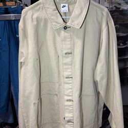 NWT NIKE Life Chore Coat Canvas Jacket Sesame Tan Khaki Men's Size Large NEW