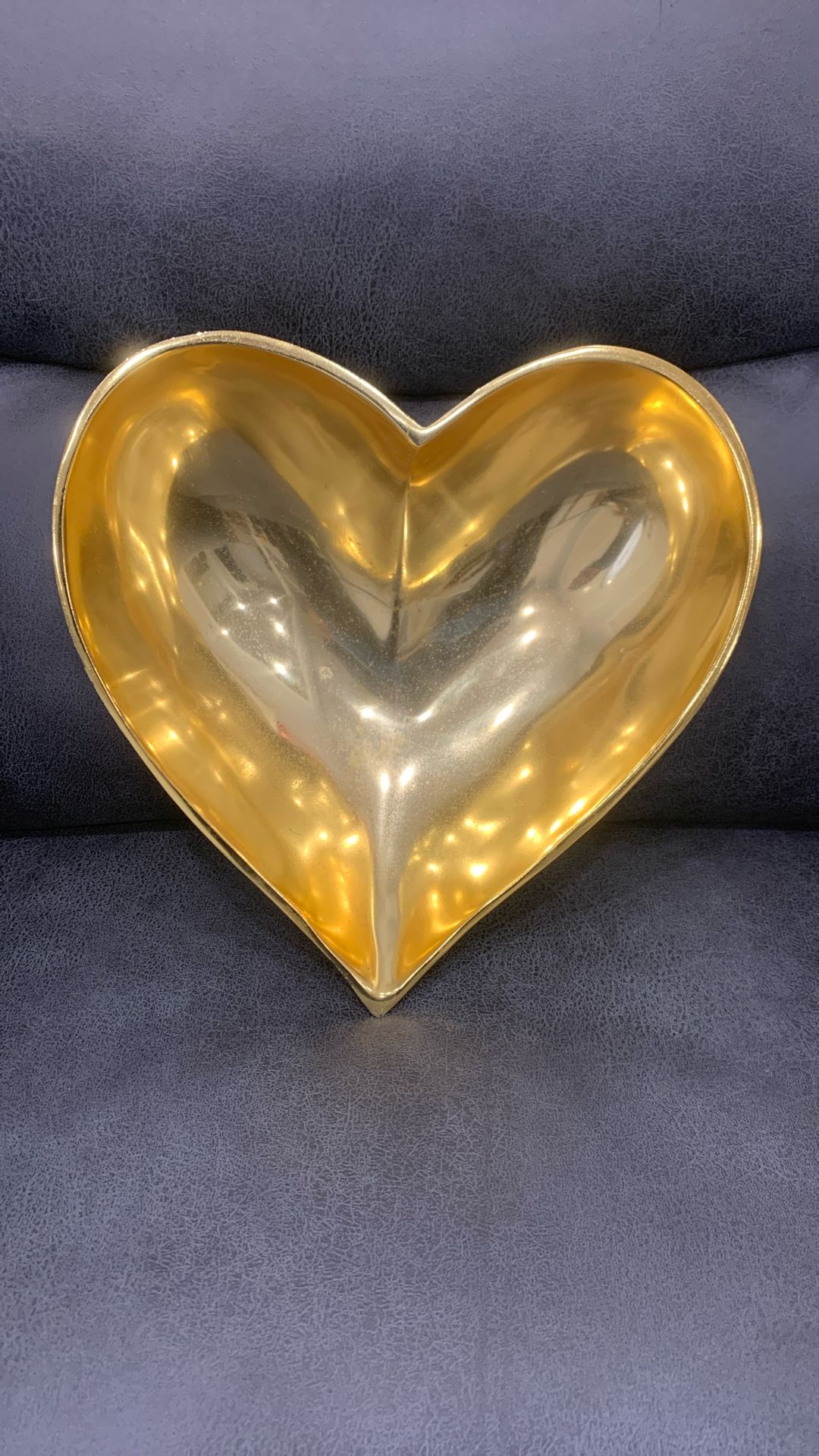 Stainless Steel, Gold Tone, Heart Shaped Tray