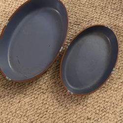 Vintage Dansk Mesa Blue Oval Baking Dish Set