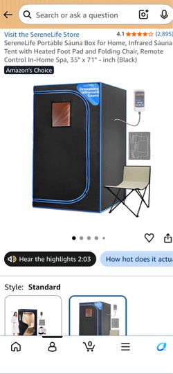 SereneLife Portable Infrared Sauna Box
