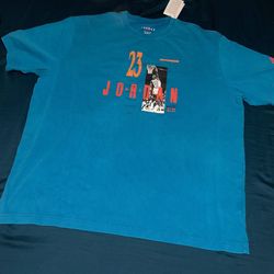 Nike Teal Blue Brand Legacy Graphic featuring Michael Jordan Men XXL 2XL 23 MVP