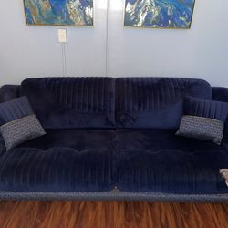Free Blue Suede Sofa Beds 