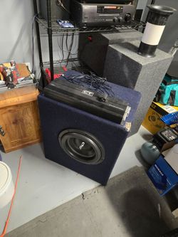 12" ct sounds thermo dual 2 ohm subwoofer and 2000 watt rms ct sounds mono amp,5 farad cap if you want it