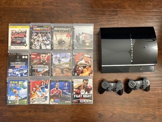 Customized Playstation 3 Console + 2 DualShock Controllers + 12 Games Bundle