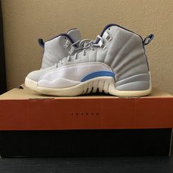 Jordan 12 grey university blue