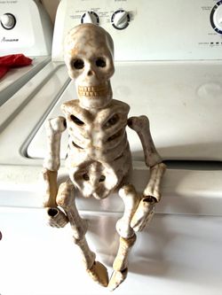 Ceramic Skeleton  Articulated Poseable 12" Decor