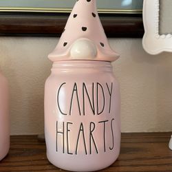 New Rae Dunn Candy Hearts Gnome Canister