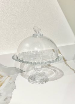 Small glass cake stand