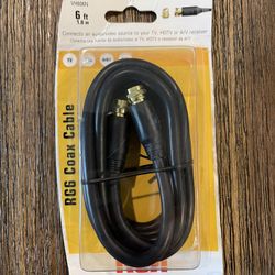 6’ RG6 Coax Cable With Three Two-Way Splitters 