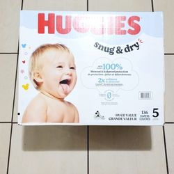 HUGGIES SIZE 5  136 COUNT 