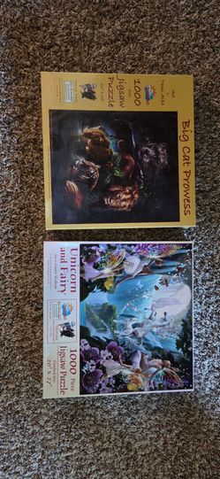 Large box of puzzles ~27 total!