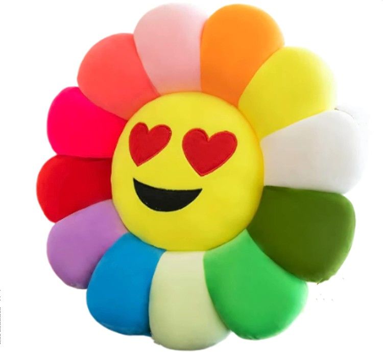Colorful Smiley Face Murakami Flower Pillow