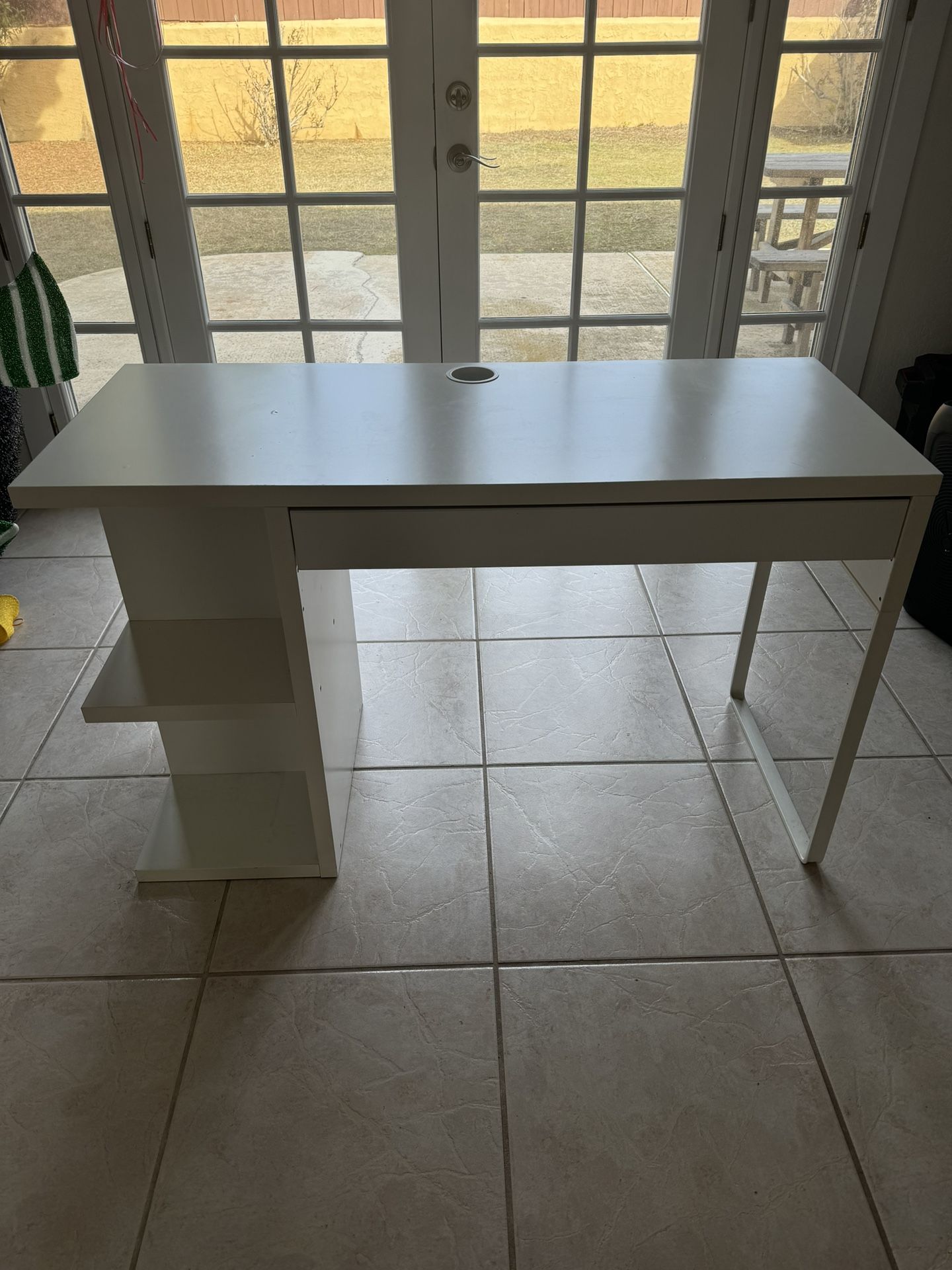 ikea desk with cubbies