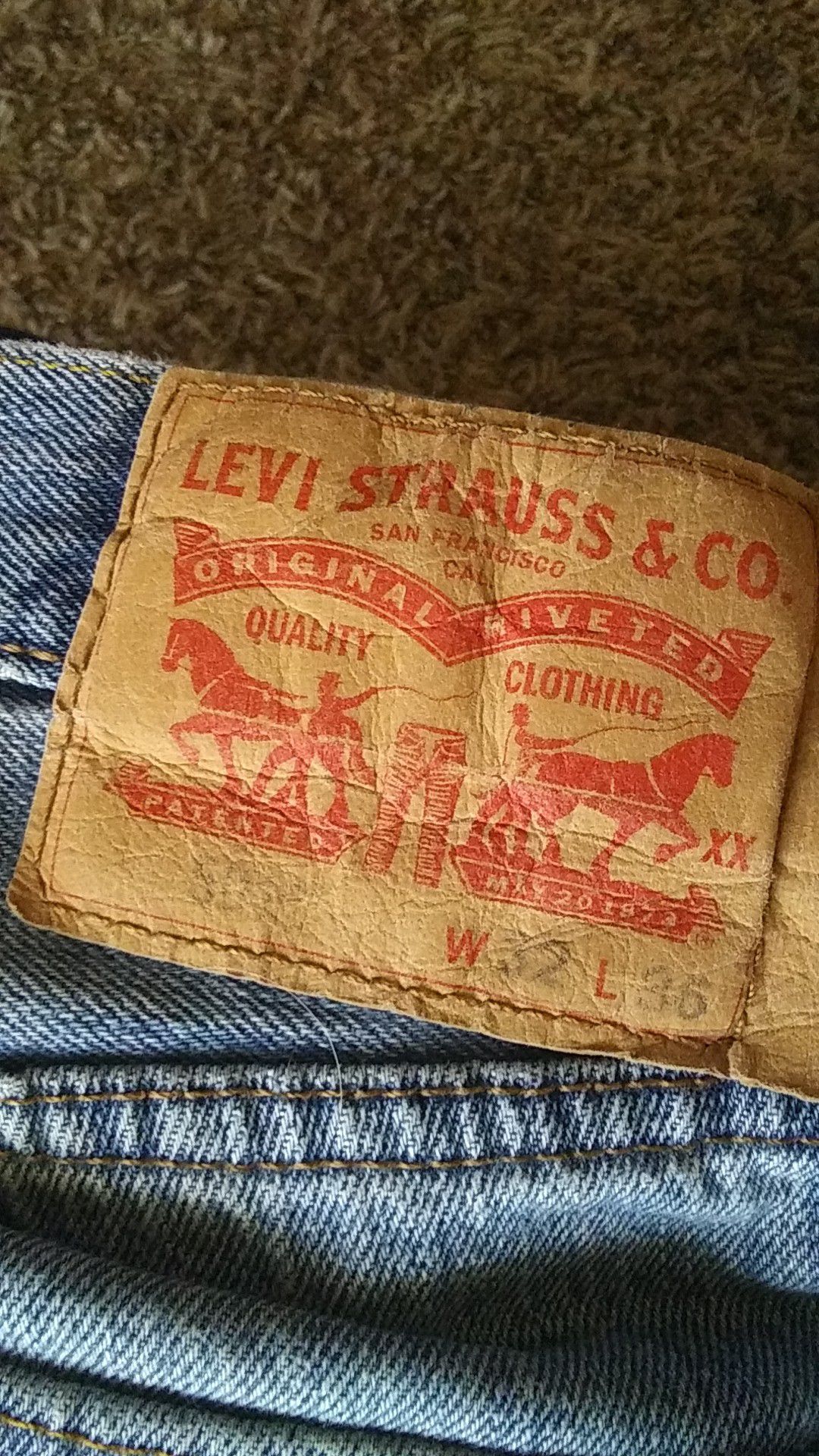 $10 for each $20 for all. Men Levis pants and pajama, used but wearable.