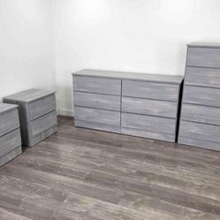 Dresser, Chest And 2 Nightstands - Cómoda, Gavetero Y 2 Mesitas De Noche 