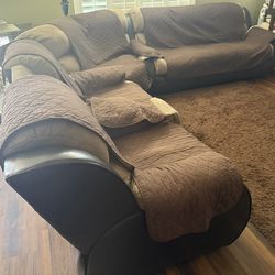 Sectional sofa with 4 recliners