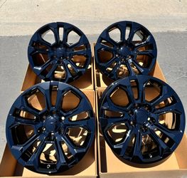 20” Chevy Silverado OEM Wheels Gloss Black
