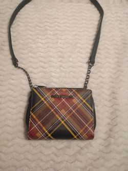 Steve Madden multi-color plaid crossbody bag