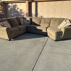 Four Piece  Sectional W/ Decor Pillows