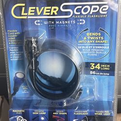 NEW IN BOX Bell+Howell Clever Scope - Magnetic LED Pocket Handheld Flashlight with Flexible Neck (Black) 