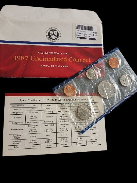US Mint 1987 UC Coins