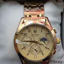 🔥 Montres Prestige × Invicta Men’s Watch 40mm – All Gold – Dress Style 🔥