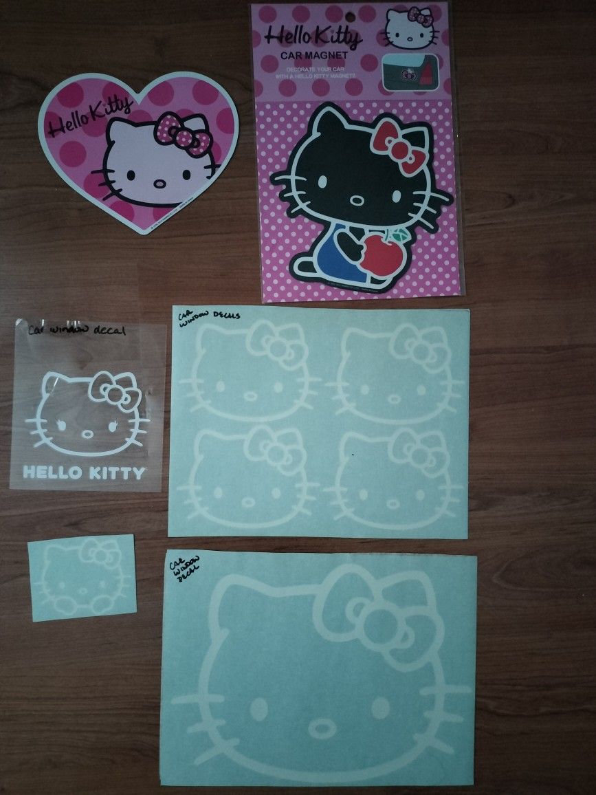 Hello Kitty Car Decals And Magnets