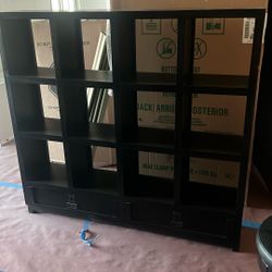 Large Cubicle Wall Shelf With Drawers 
