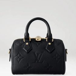 Black Speedy Style Bag w/ Strap & Lock (New)