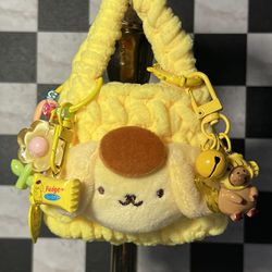 Mini Crotchet Sanrio Bag With Personalized Keychains 
