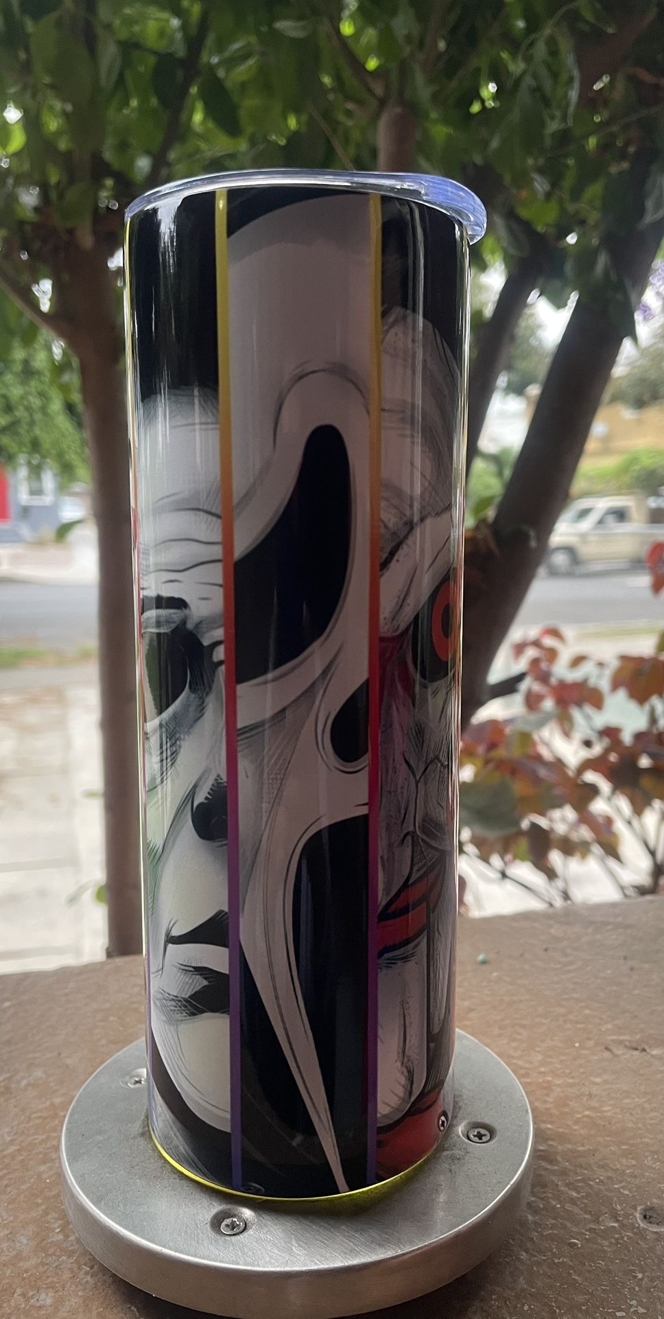 Horror Movie Characters Friends 20oz Tumbler, Halloween Scary Faces, Horror movie Villains 20oz tumbler.