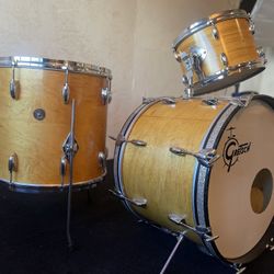 Vintage Gretsch Drum Kit Round Badge