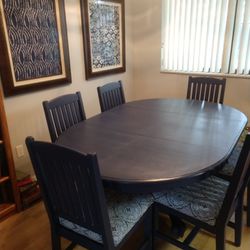 Navy Dining Room Table And 4 Chairs