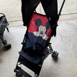 Collapsible Mickey Mouse stroller