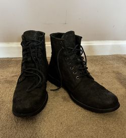 Frye Distressed Leather Combat Boots