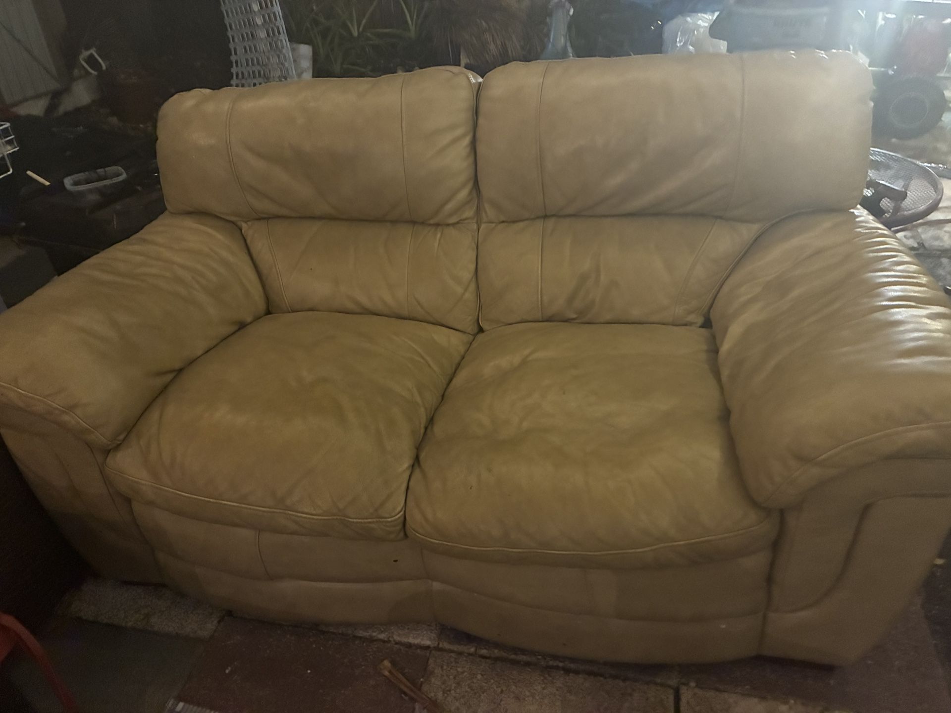 Genuine Leather Loveseat