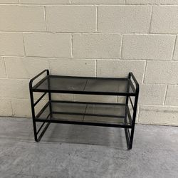 Black shoe rack
