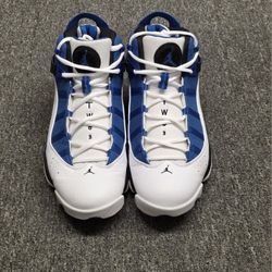 Nike Air Jordan 6 VI Rings White Team Royal Black 2017 322992-400 Mens Size 12