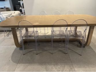 Beautiful wooden modern dining table