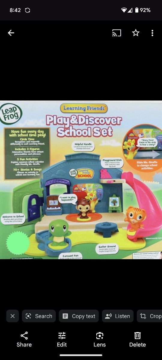 Leap Frog Play and discover school set 