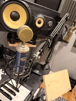 Blue Bluebird Microphone With Rode Mic Boom Arm