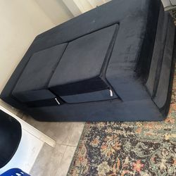 Jaxx Zipline Convertible Sleeper Loveseat & Ottomans Textured Micro velvet 