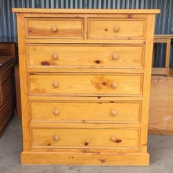 Rare 6 Drawer 100% Solid Pine Dresser